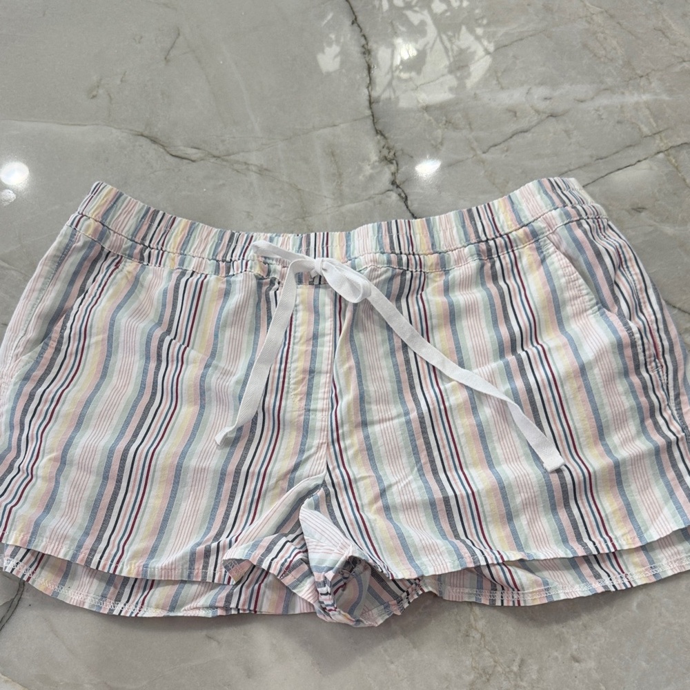 LOFT Multicolor Striped Athletic Shorts